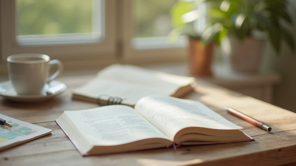 Morgenroutine mit Kaffee, Tagebuch und Buch statt Handy